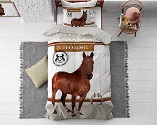 Horse Riding-140 x 200 Brown