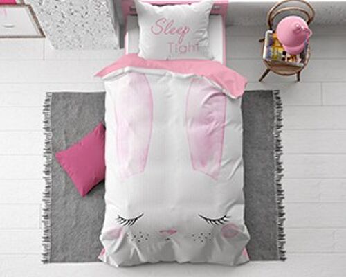 Cute Bunny Pink-140 x 200 Pink