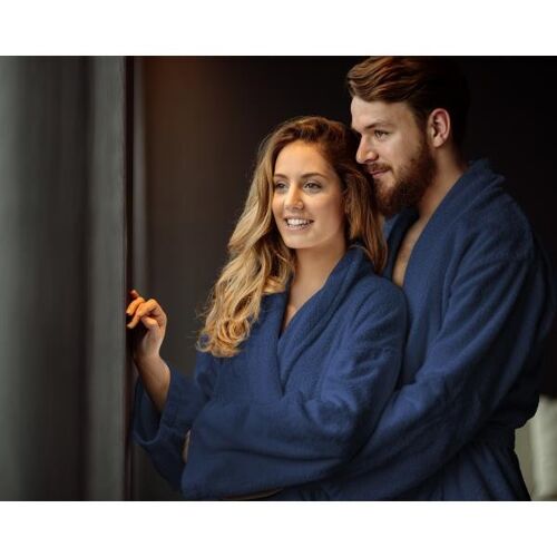 Soft terry bathrobe-L/XL Navy