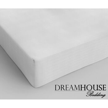 Drap housse 100% coton - 120 x 200 Blanc 3