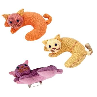 Accessoire Brosche Katze