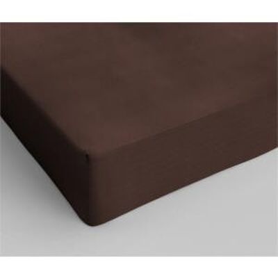 100% cotton fitted sheet-200 x 220 Brown
