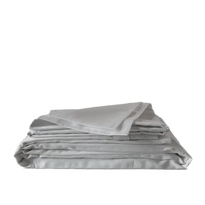 Satin de coton 135x200 gris clair