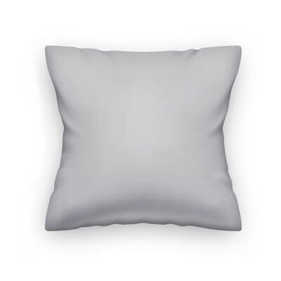 Funda de almohada de raso de algodón gris claro