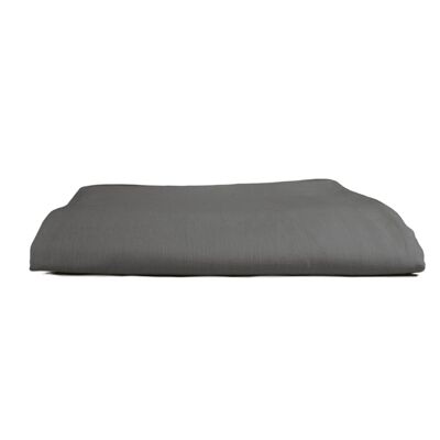 Drap de lit demi lin 230x260 gris foncé