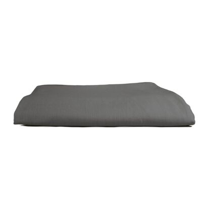 Bed sheet half linen 275x275 dark gray