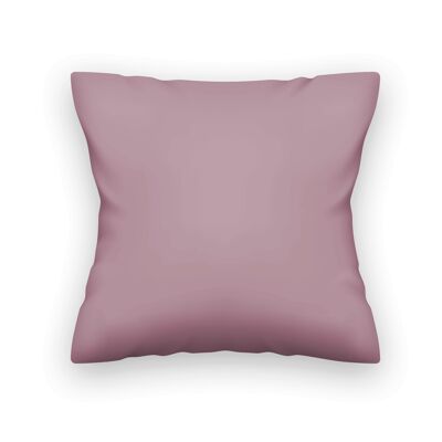 Housse de coussin demi-lin mauve