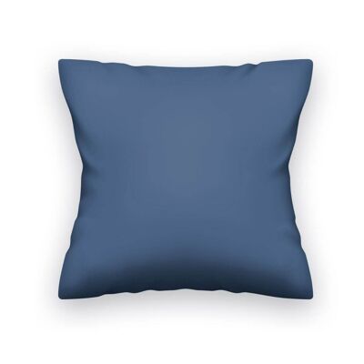 Half-linen cushion cover navy