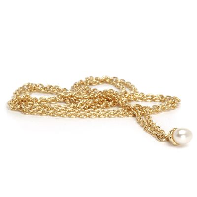 Gold Necklace with Pearl - 60