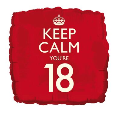 Keep Calm You're 18 Foil Balloon