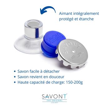 Porte-savon magnétique Porte-savon avec ventouse et protection magnétique 12x 5