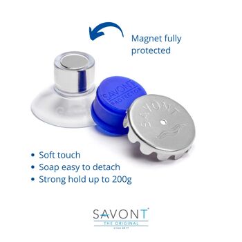 Porte-savon magnétique Porte-savon avec ventouse et protection magnétique 12x 6