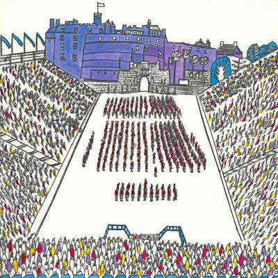 Edinburgh Royal Military Tattoo, signierter Reproduktionsdruck