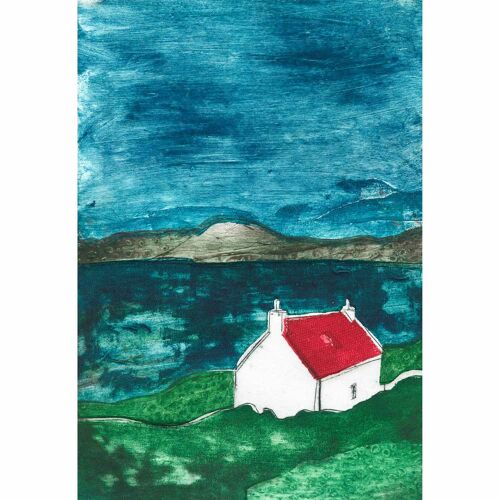 Cottage on the road to Applecross, signed giclee print