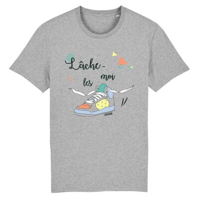 T-shirt Rocker unisexe Lâche-moi les baskets - Coton Bio - XXXL - Gris