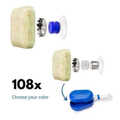 Protector Edition Seifenhalter transparent, blau | mit und ohne Traveler Seifendose