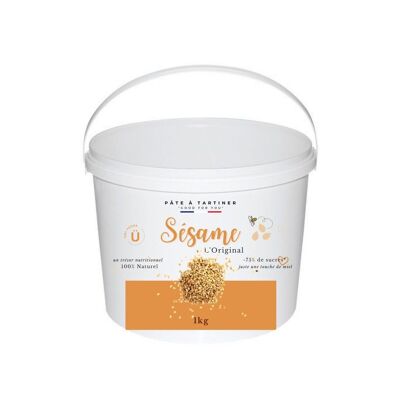 Cremas para untar doradas de sésamo y miel - 1kg en PET reciclable