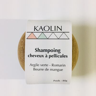 Shampoing solide doux pour cheveux à pellicules au palmarosa et patchouli