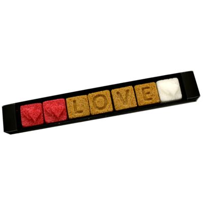 Sucres "Love" - Fête des mères - Saint Valentin - Réglette 7 sucres