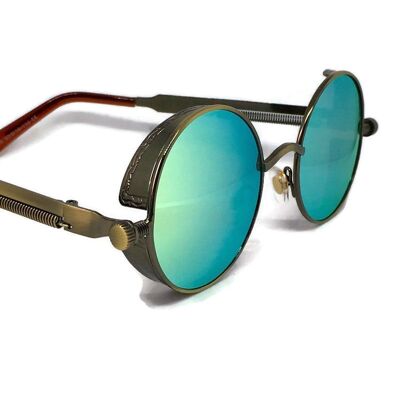 Circle Lens Framed Green x Bronze Sunglasses