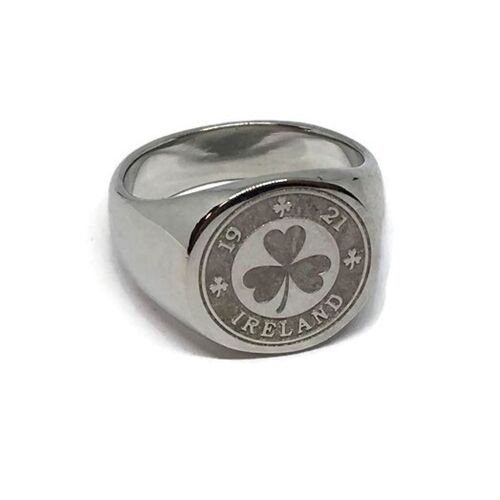 Ireland 1921 Stainless Steel Ring - silver