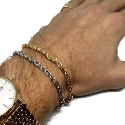 Thick Rope Chain Steel Bracelet