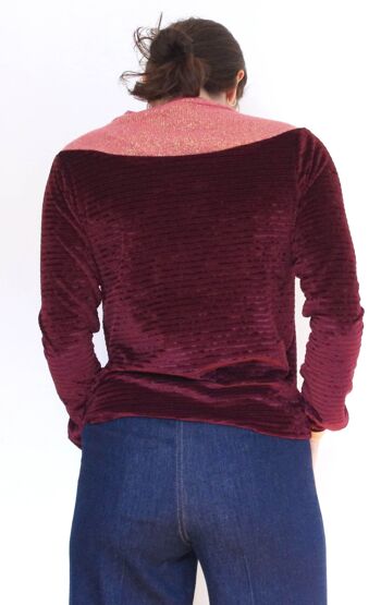 Pull Dalhia en velours tanin 6