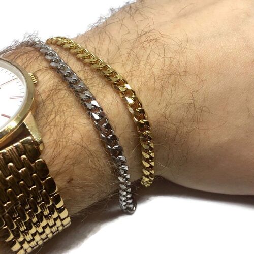 Thick Curb Chain Steel Link Bracelet