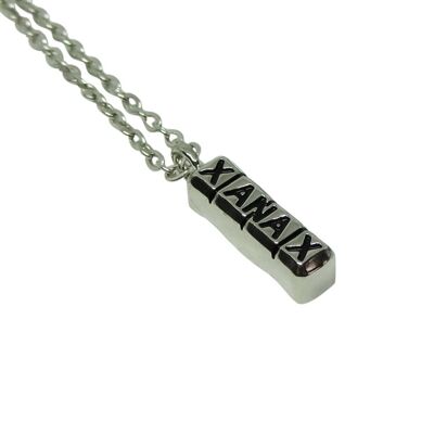 Xanax Pill Pendant Necklace - Silver