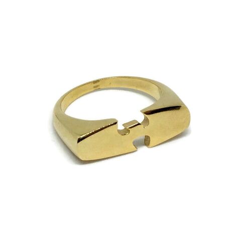 Wu Stainless Steel Ring - gold