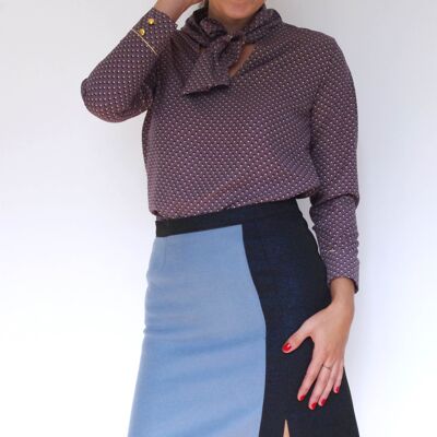 Midnight blue and blue Billie skirt