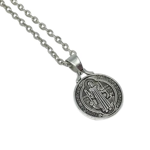 St Benedict Coin Necklace
