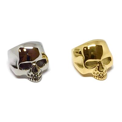 Skull Stainless Steel Ring - gold