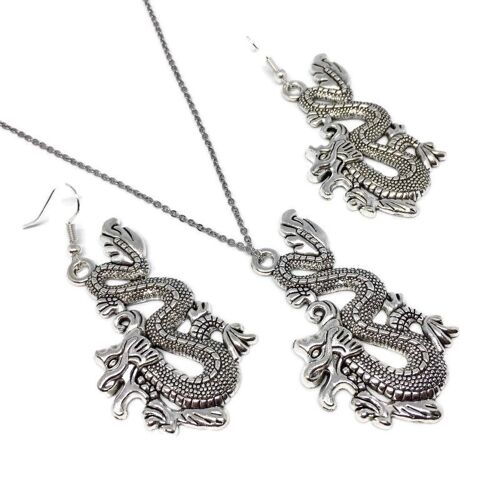 Year of the Dragon Necklace & Earrings - Full Set