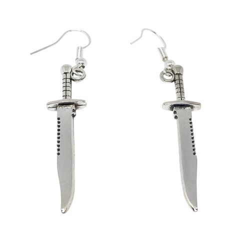Bowie Knife Necklace & Earrings Set - Earrings