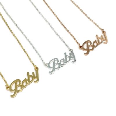 Cute Font 'Baby' Necklace