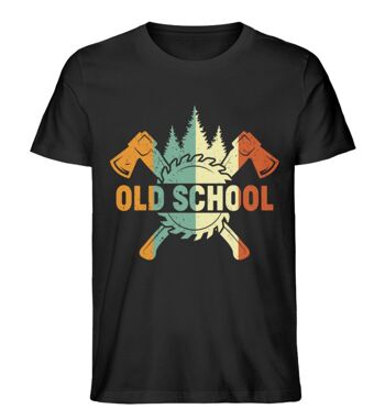 La vieille école dans la forêt - T-shirt bio premium homme - Noir 1