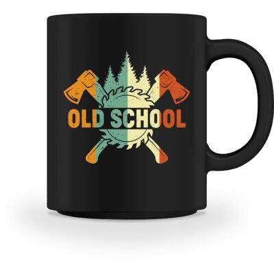 Old School in the Woods - Mug - Black