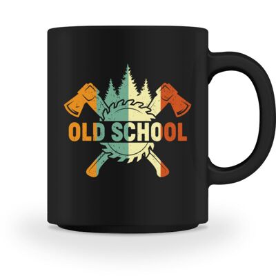 Old School in the Woods - Mug - Black