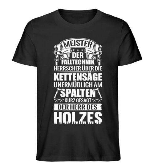 Der Herr des Holzes  - Herren Premium Organic Shirt - Black