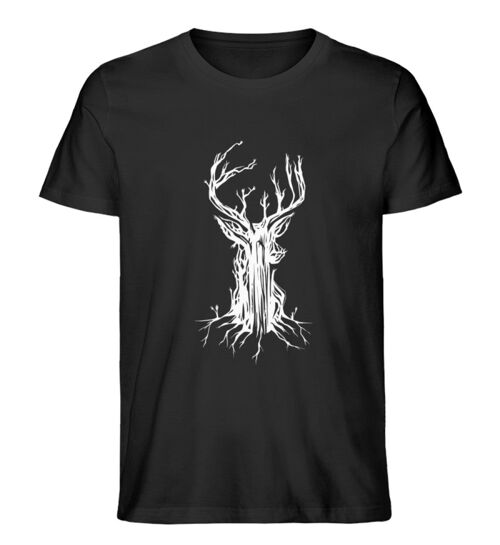 Der hölzerne Hirsch  - Herren Premium Organic Shirt - Black