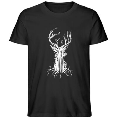 The Wooden Deer - Maglietta organica premium da uomo - Nera