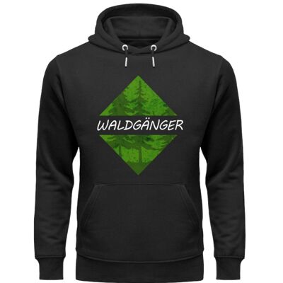 The Forest Walker - Sweat à capuche bio unisexe - Noir