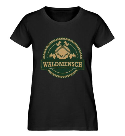 Der Waldmensch  - Damen Premium Organic Shirt - Black