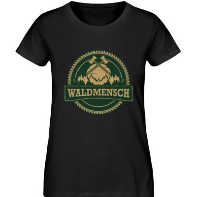 Der Waldmensch  - Damen Premium Organic Shirt - Black