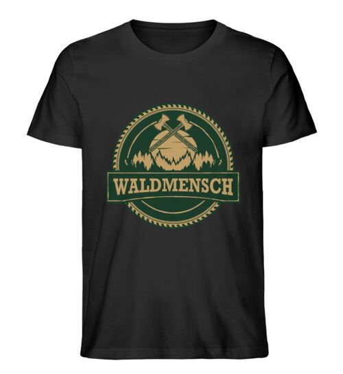 Der Waldmensch  - Herren Premium Organic Shirt - Black