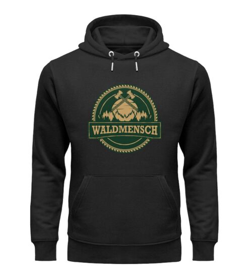 Der Waldmensch  - Unisex Organic Hoodie - Black