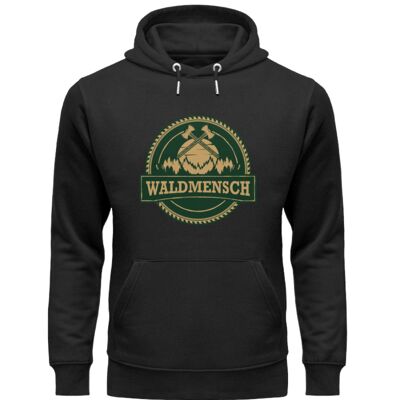 Der Waldmensch  - Unisex Organic Hoodie - Black
