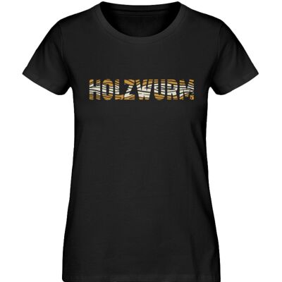 Holzwurm - Camicia organica premium da donna - Nera
