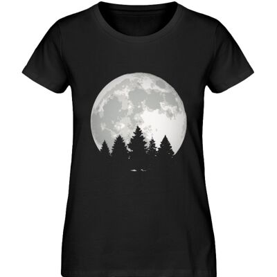 Moon Forest - Maglietta organica premium da donna - Nera